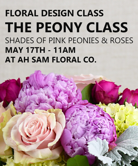 Peony Floral Design Workshop | May 17th